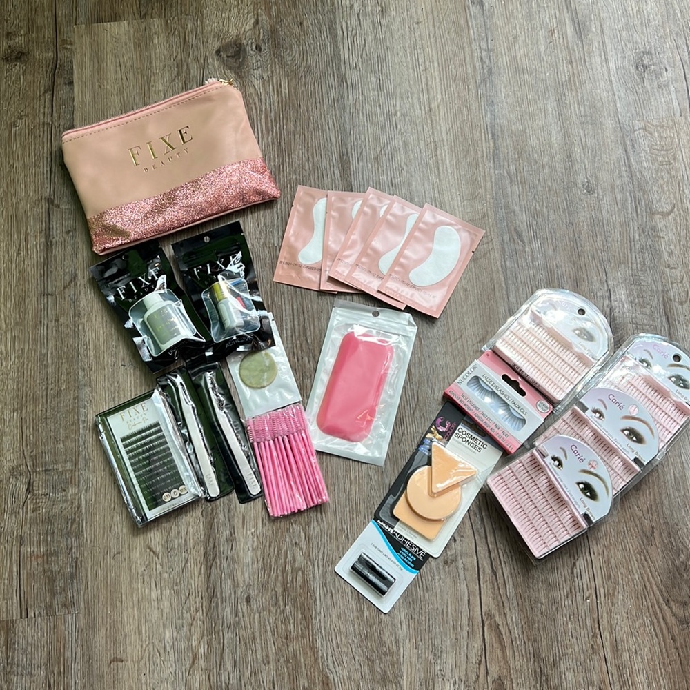 Fixe Beauty Eyelash Extension Kit with additional practice kit